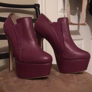 Purple Ankle Heels
